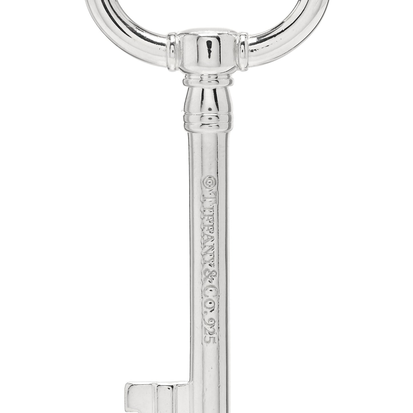 Sterling Silver Small Oval Key Pendant