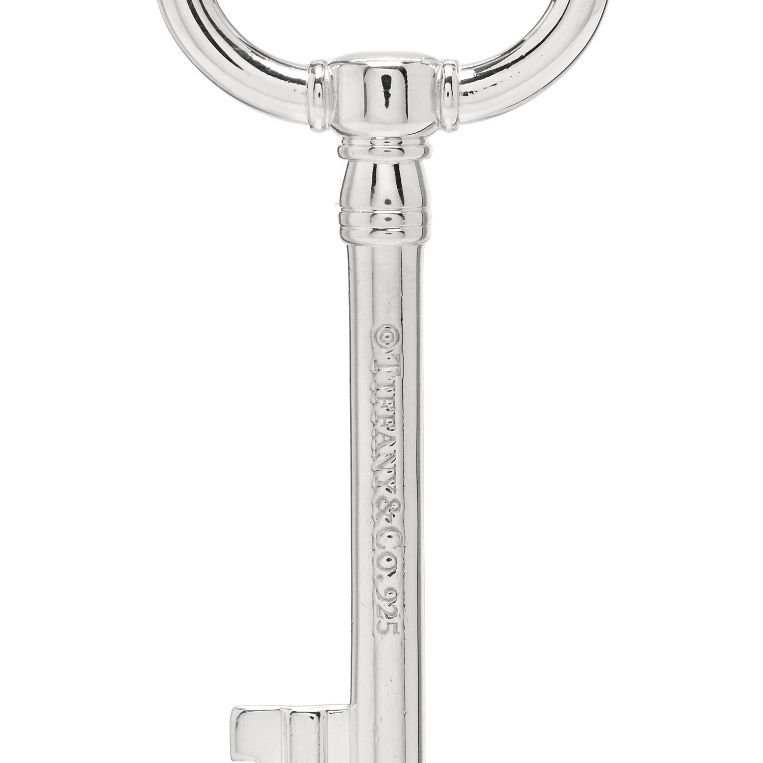 Tiffany Sterling Silver Small Oval Key Pendant 3 of 3