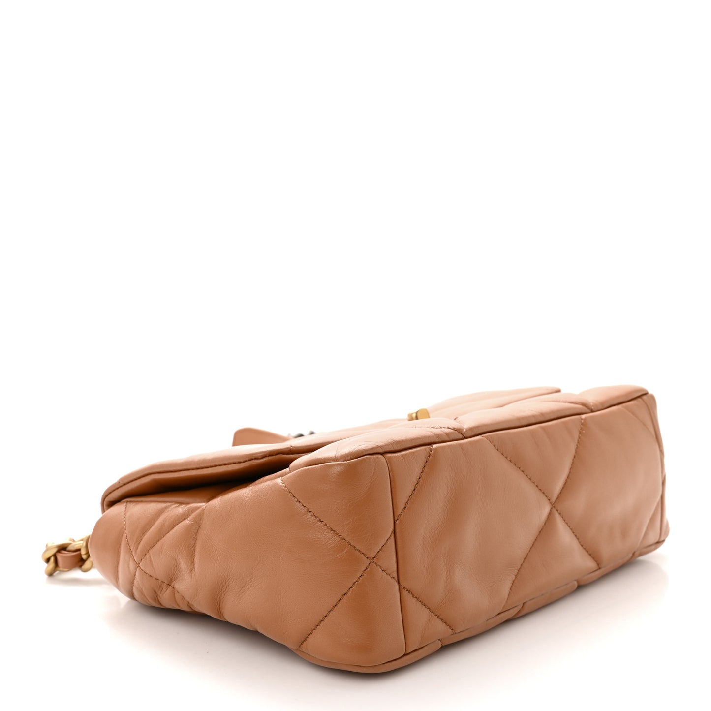 Lambskin Quilted Medium Chanel 19 Flap Brown