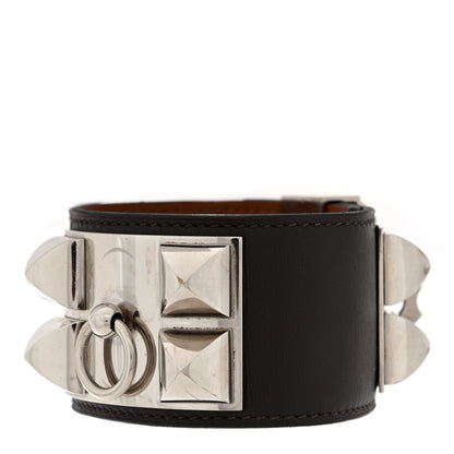 Hermes Box Collier De Chien CDC Bracelet L Chocolate 1 of 6
