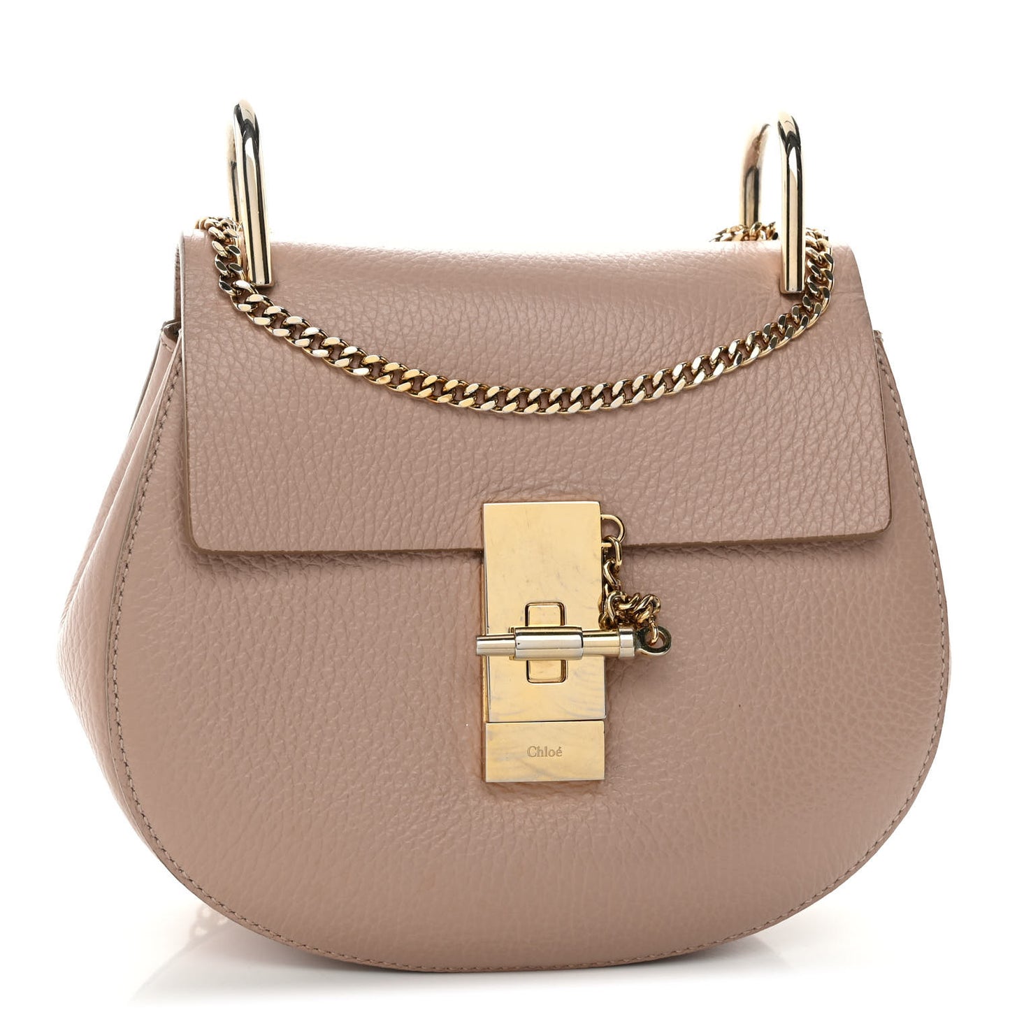 Grained Lambskin Drew Shoulder Bag Biscotti Beige