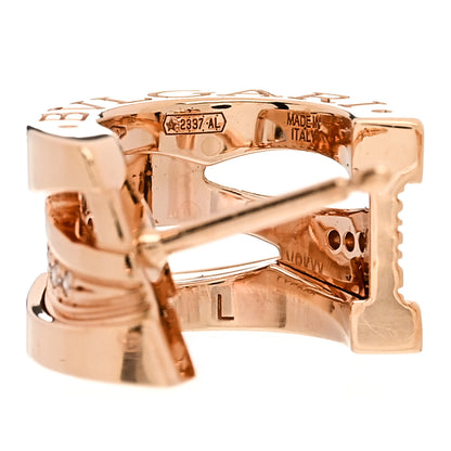 Bulgari 18K Rose Gold Diamond B.Zero1 Legend Hoop Earrings 5 of 6