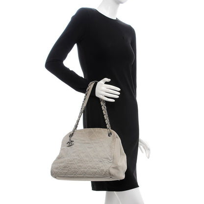 Chanel Iridescent Calfskin Large Just Mademoiselle Grey 2 of 17