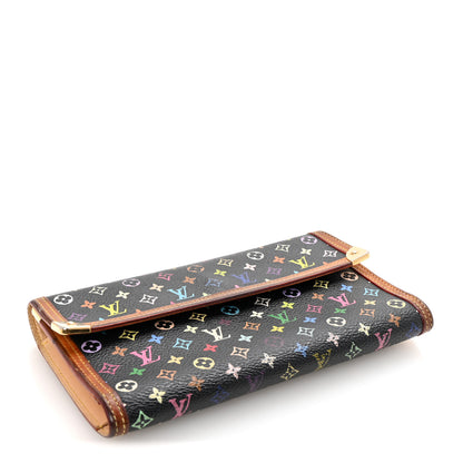 Louis Vuitton Monogram Multicolor Porte Tresor International Wallet Black 4 of 6
