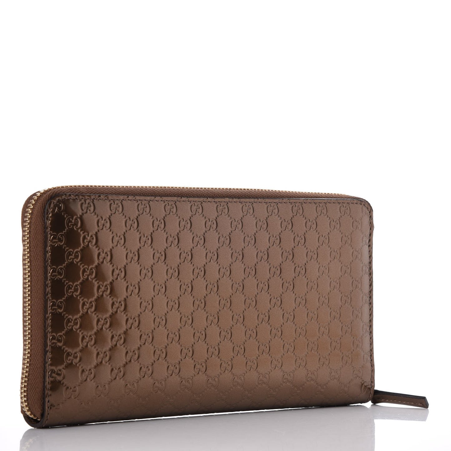 Shine Microguccissima Zip Around Organizer Wallet Acero