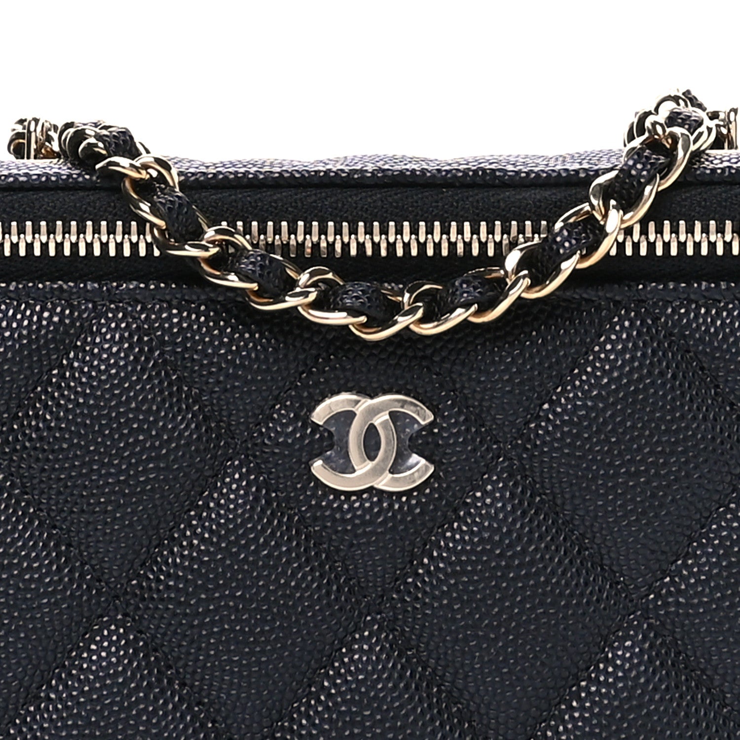Chanel Caviar Quilted Small Vanity Case With Chain Black 9 of 12