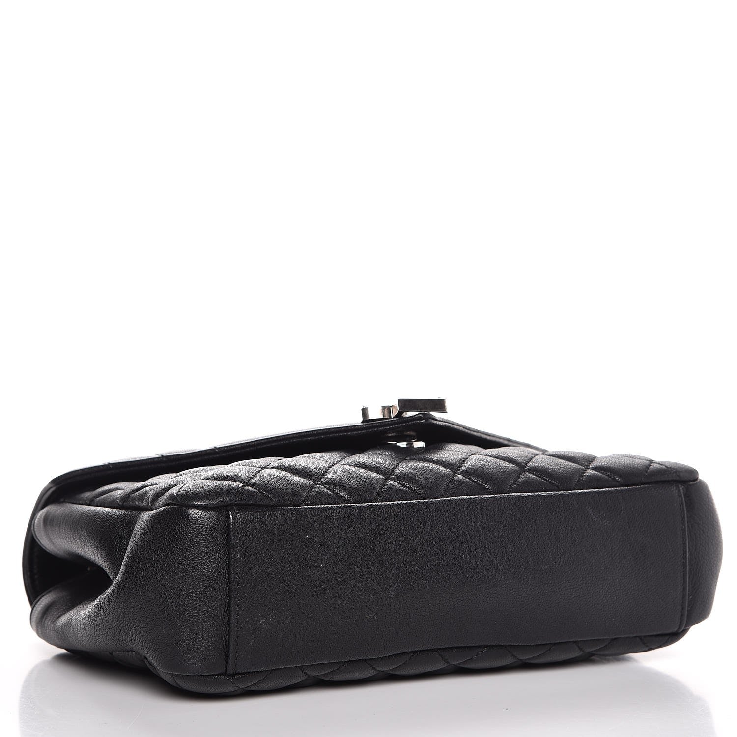 Saint Laurent Sheepskin Tri-Quilt Monogram Medium College Bag Black 4 of 8