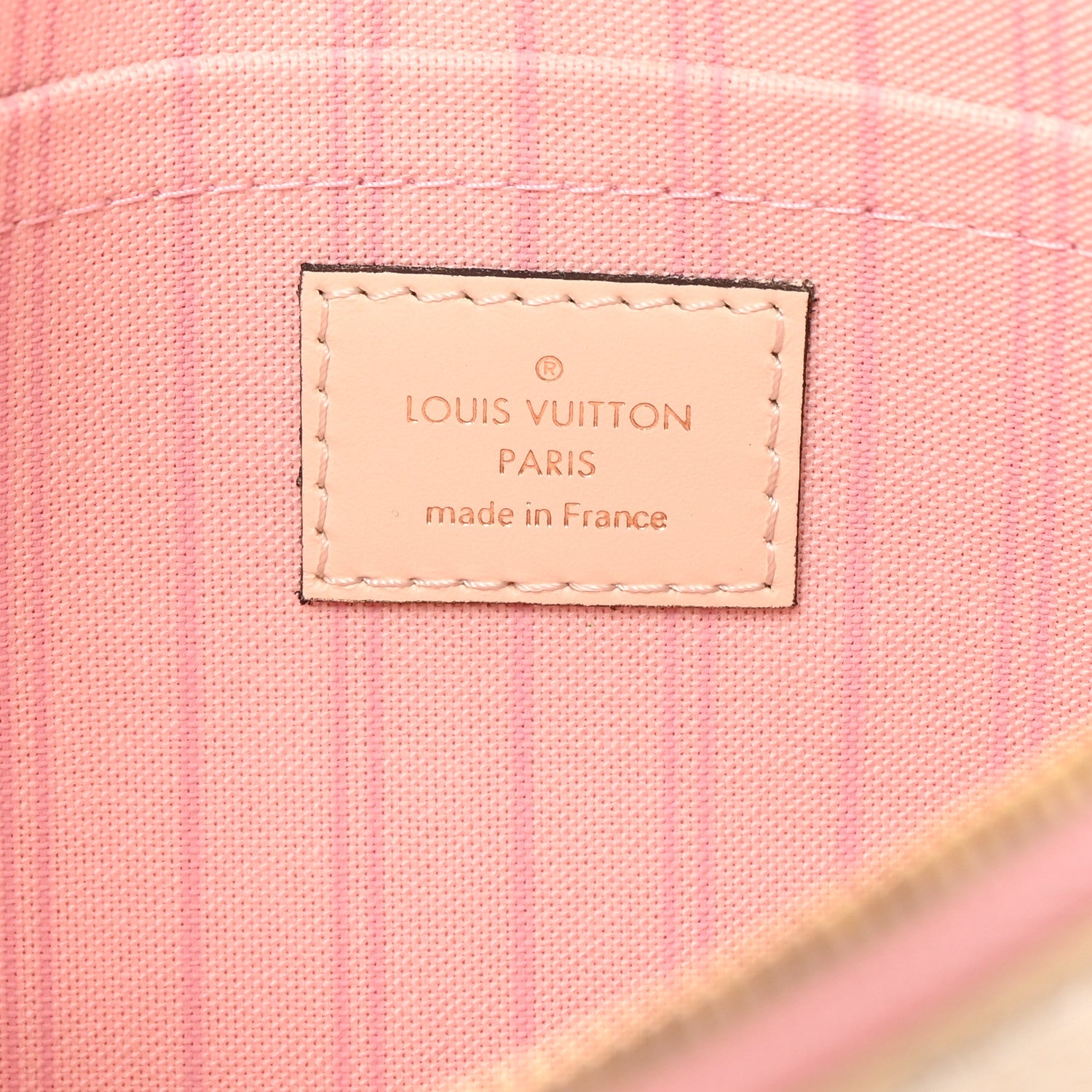 Louis Vuitton Damier Azur Braided Neverfull MM Pochette Pink 6 of 6