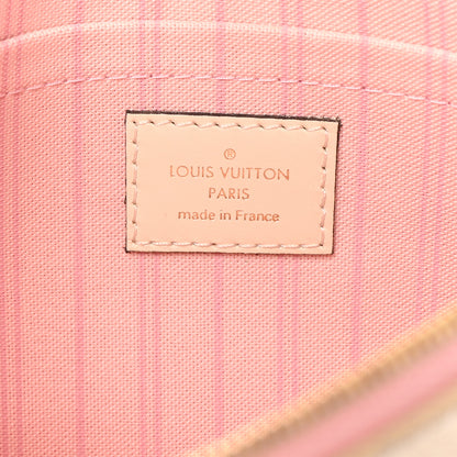 Louis Vuitton Damier Azur Braided Neverfull MM Pochette Pink 6 of 6