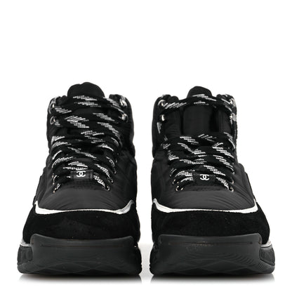 Chanel Fabric Suede Mens CC Sneakers 41 Black 3 of 13