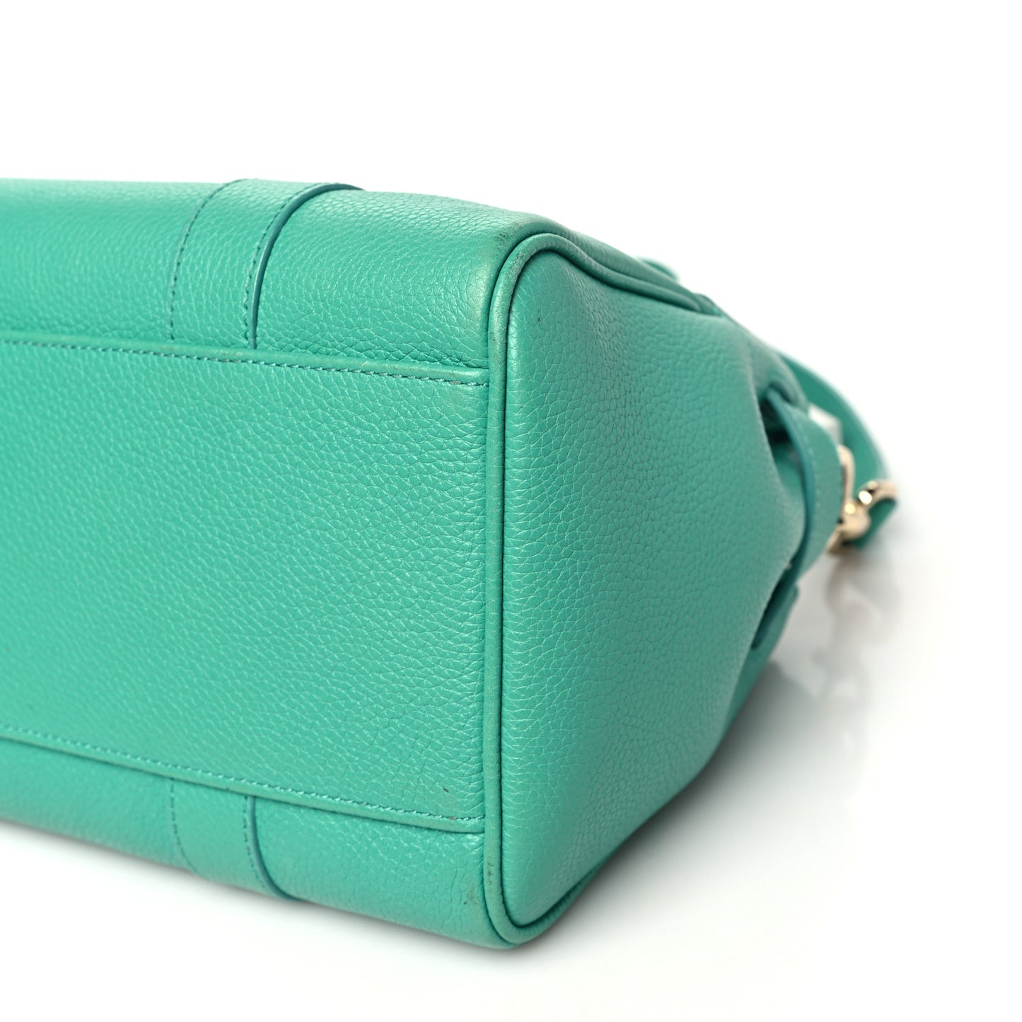 Classic Grain Small Bayswater Satchel Aqua Green