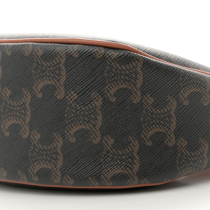 Celine Triomphe Canvas Calfskin Ava Shoulder Bag Tan 10 of 10