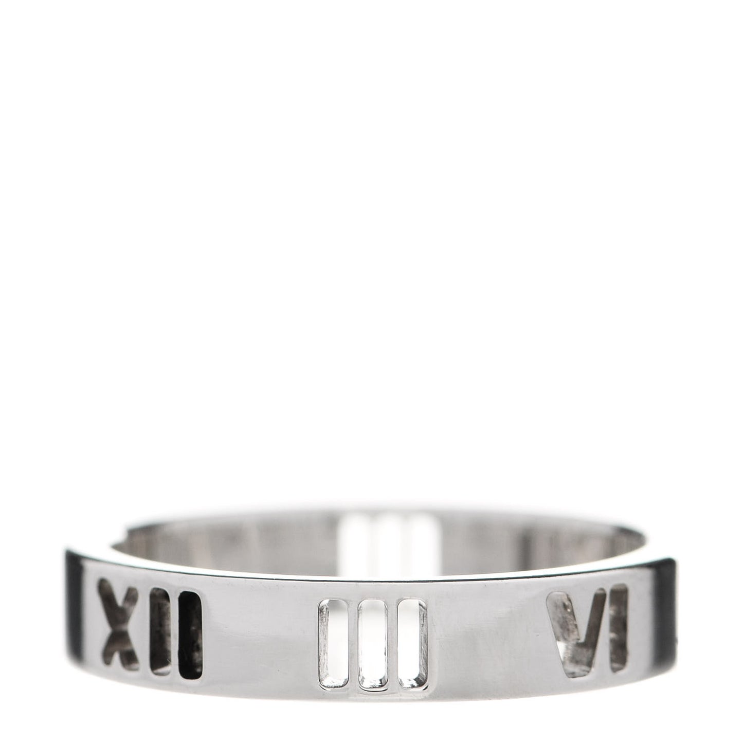 Sterling Silver Narrow Atlas Pierced Ring 49 4.75