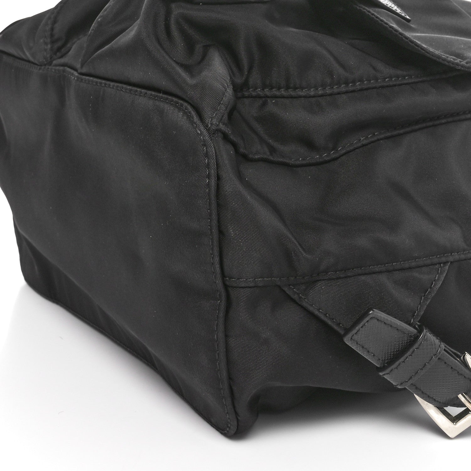 Prada Tessuto Nylon Saffiano Small Backpack Black 9 of 9