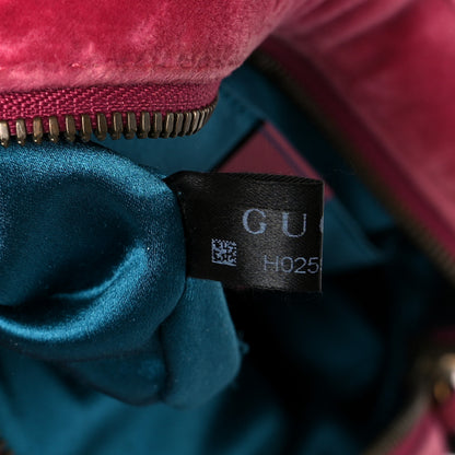 Gucci Velvet Matelasse Small GG Marmont Chain Shoulder Bag Light Raspberry Rose 8 of 11