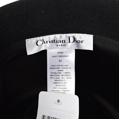 Christian Dior Felt Cloche Dior Arty Hat 57 Black 6 of 6