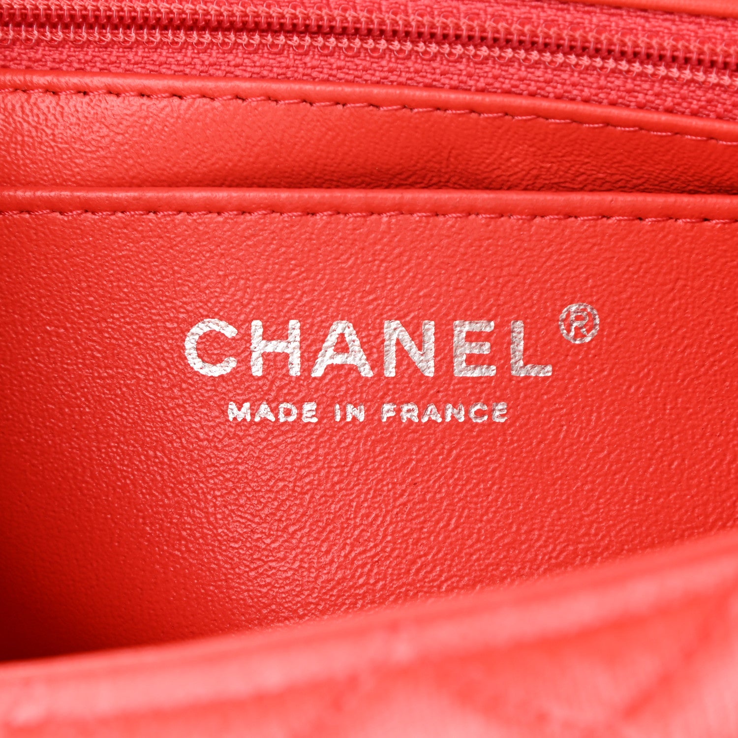 Chanel Velvet Quilted Mini Rectangular Flap Coral 6 of 10