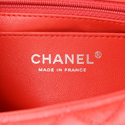 Chanel Velvet Quilted Mini Rectangular Flap Coral 6 of 10