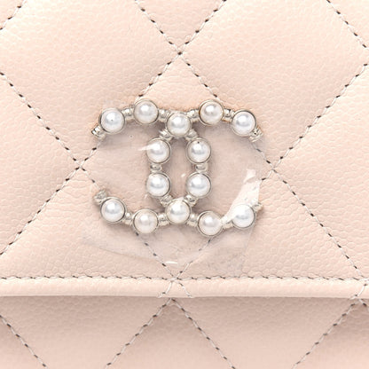 Chanel Caviar Pearl Quilted Coco Candy Wallet Beige 4 of 4