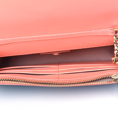 Versace Grained Calfskin Palazzo Chain Evening Bag Blue 7 of 13