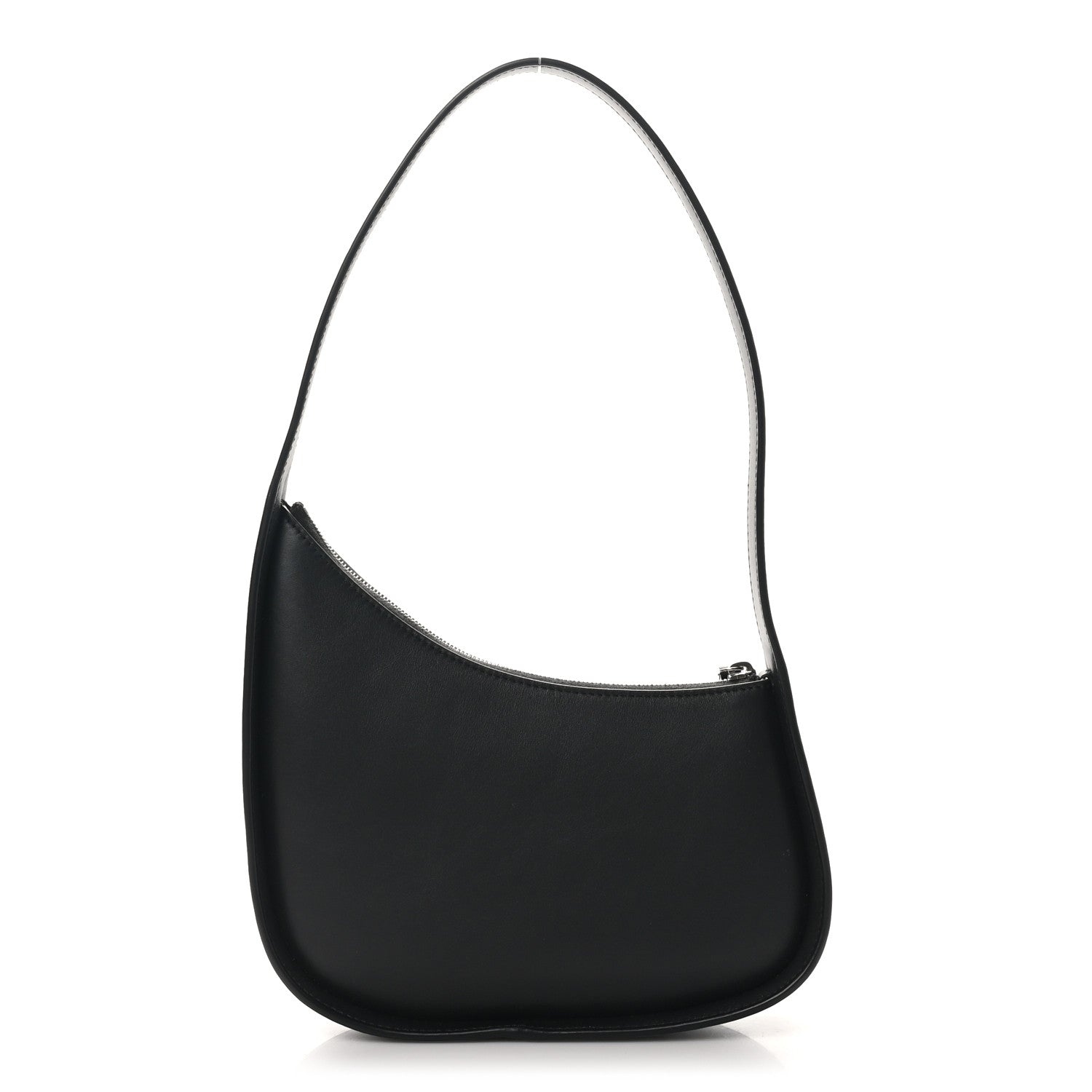 The Row Smooth Calfskin Half Moon Shoulder Bag Black 1 of 8