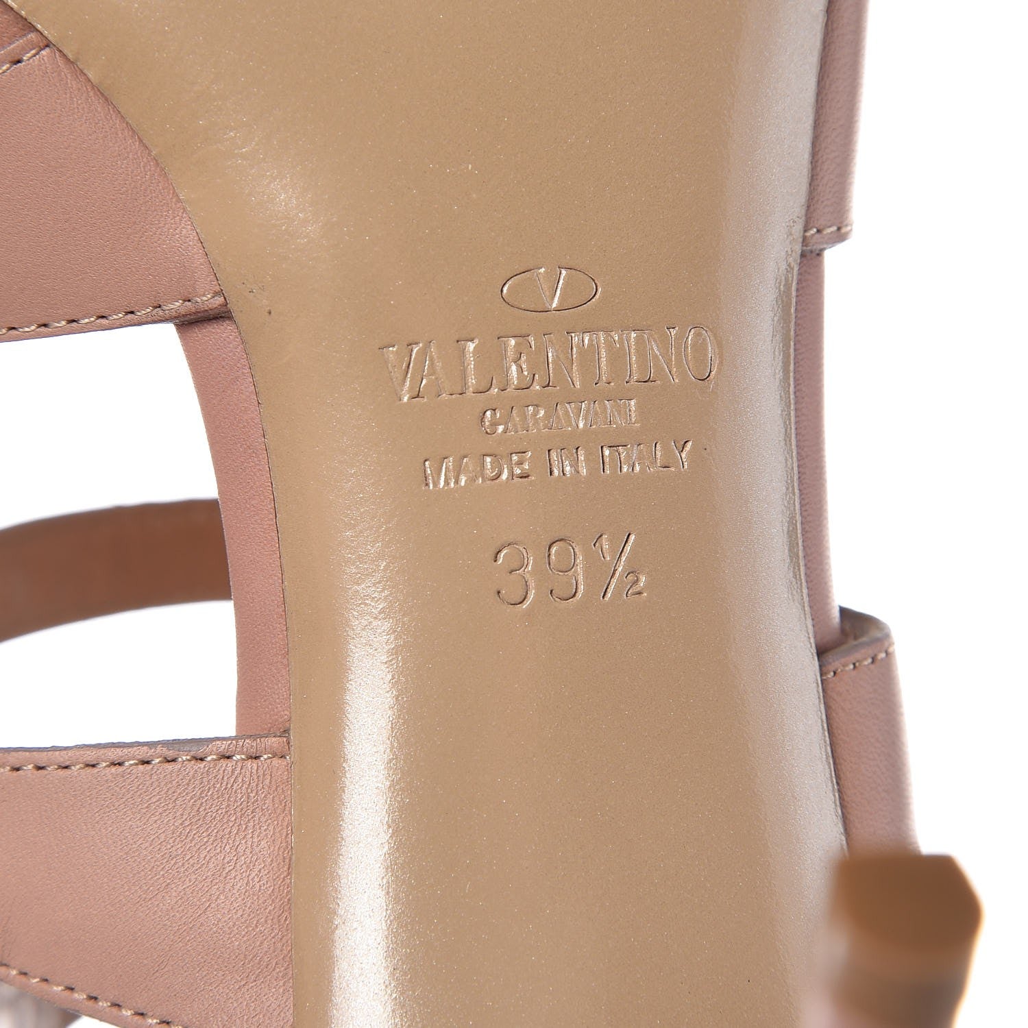 Valentino Garavani Nappa Rockstud Cage Sandals 39.5 Rose 7 of 9