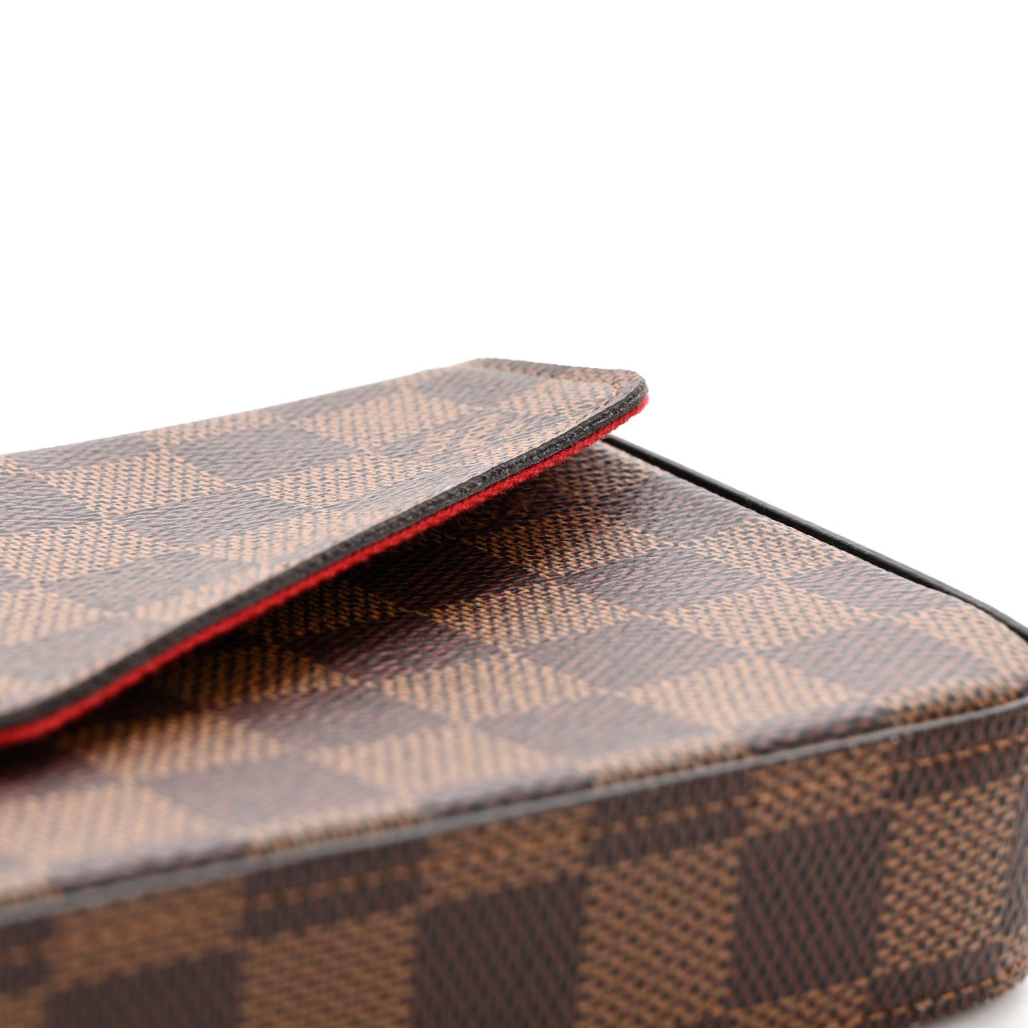 Louis Vuitton Damier Ebene Pochette Felicie Chain Wallet 13 of 14