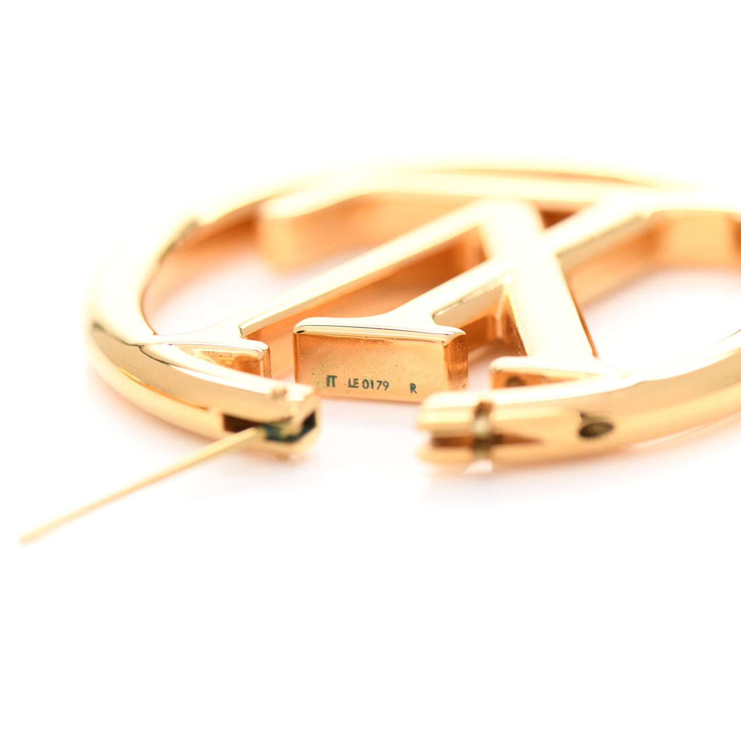 Metal Louise Hoop Earrings Gold
