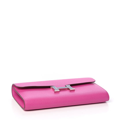 Hermes Epsom Constance Long Wallet Magnolia Brighton Bleu 4 of 15