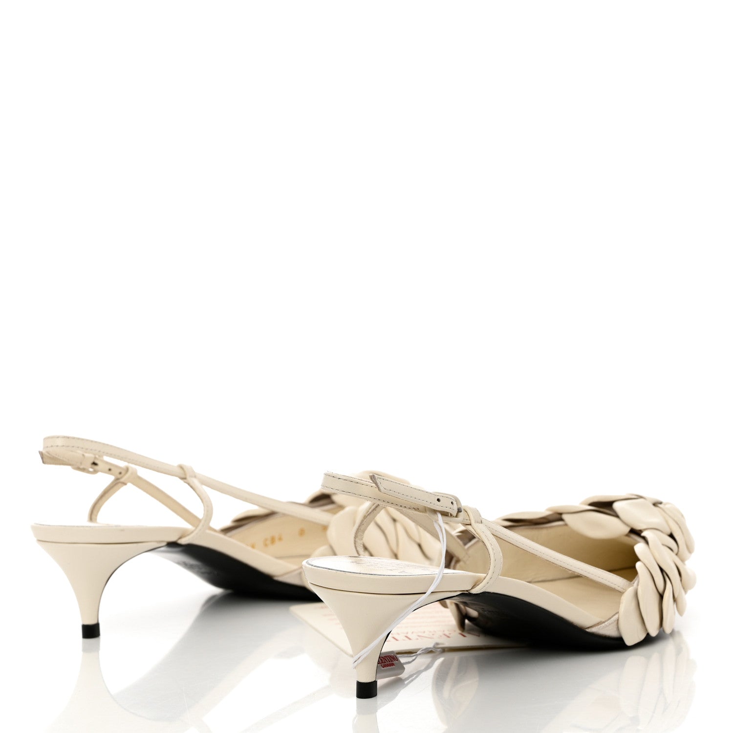 Valentino Garavani Kidskin Atelier 03 Rose Edition Slingback 40mm Pumps 38.5 Avorio 4 of 14