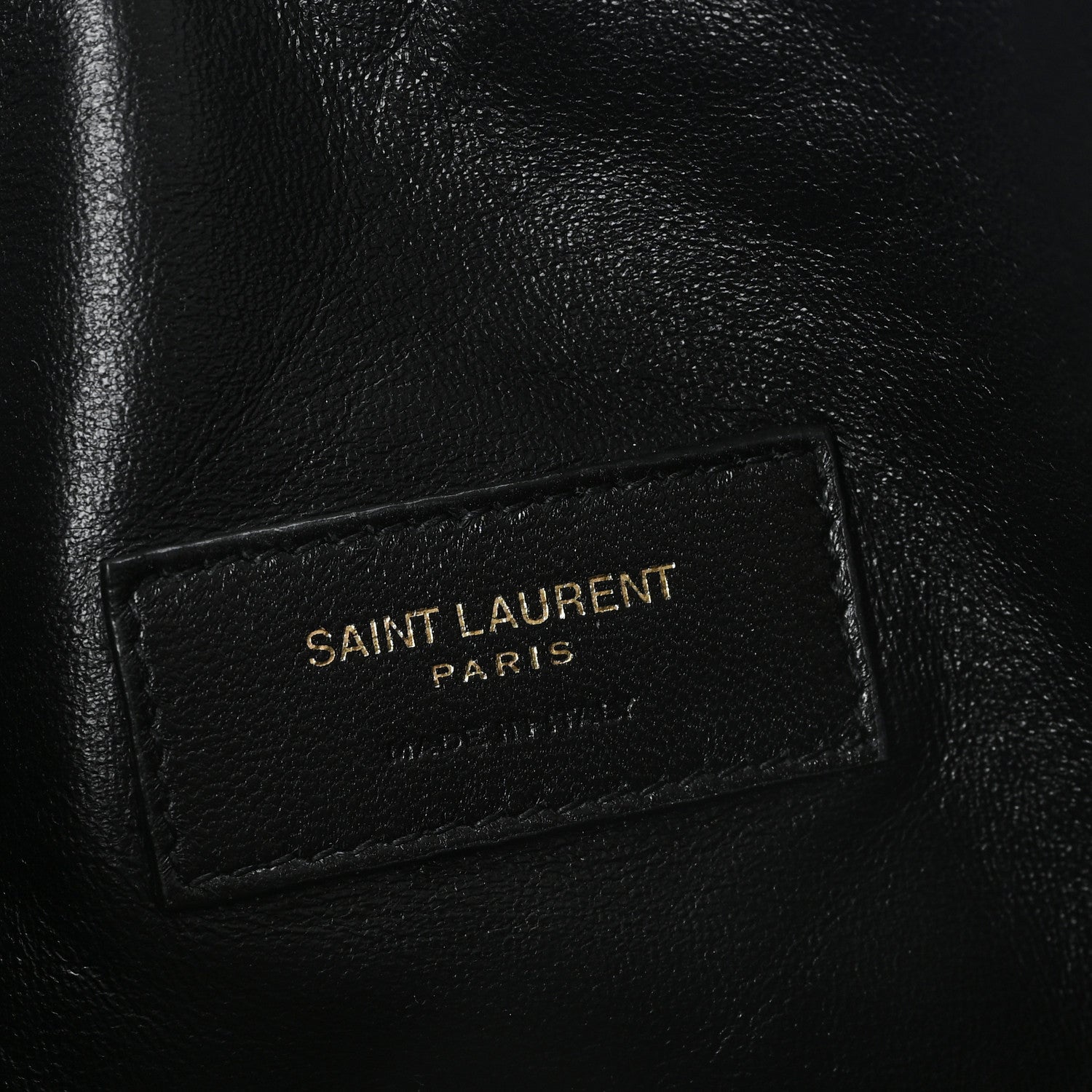Saint Laurent Lambskin Quilted Gaby Zipped Pouch Black 6 of 11