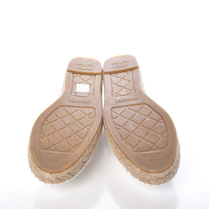 Chanel Patent Sequin CC Espadrilles 42 White 5 of 10