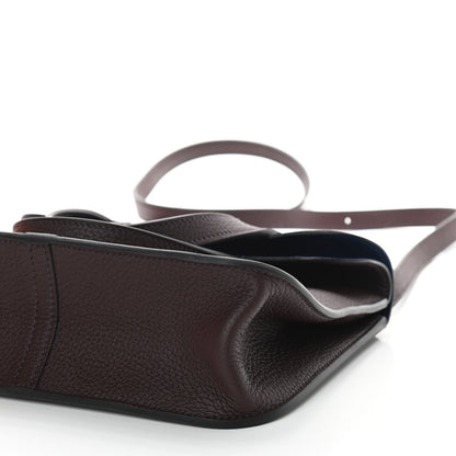 Hermes Taurillon Clemence Verso Halzan 25 Rouge Sellier Bleu Saphir 8 of 8