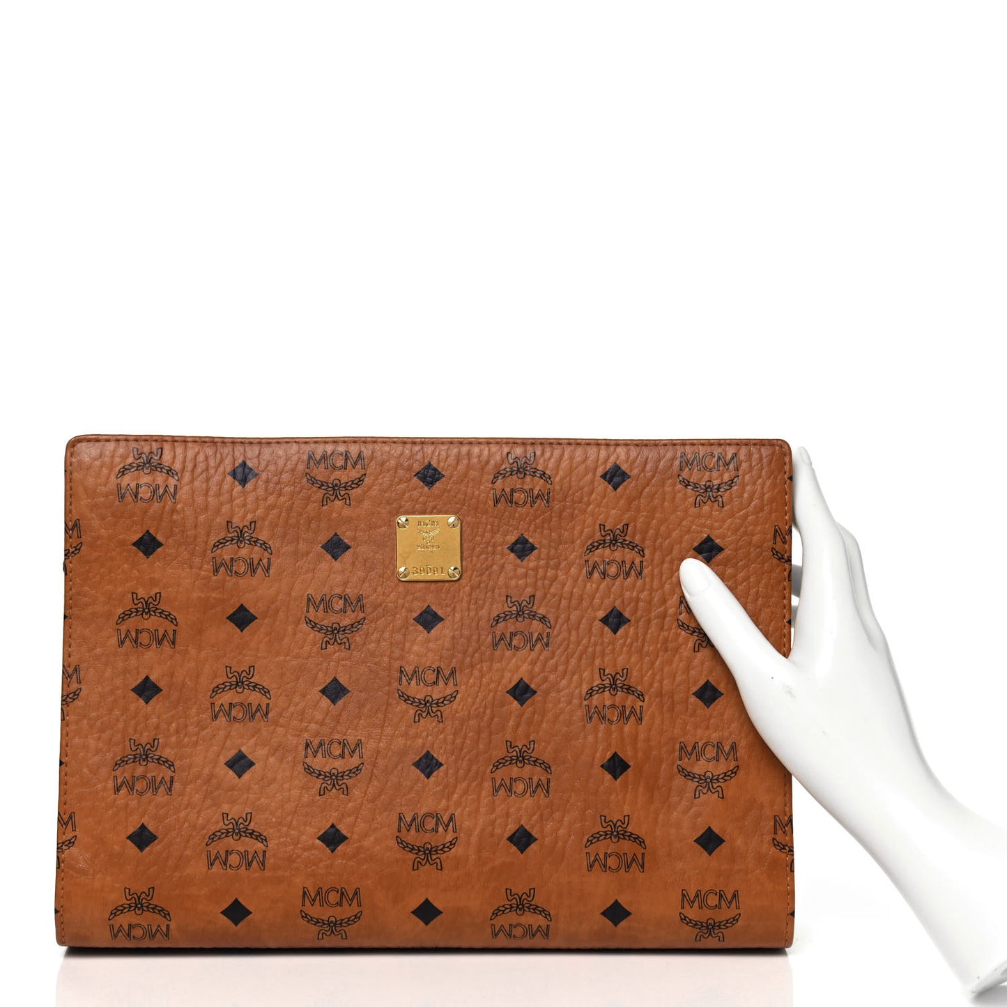 Visetos Medium Zip Pouch Cognac
