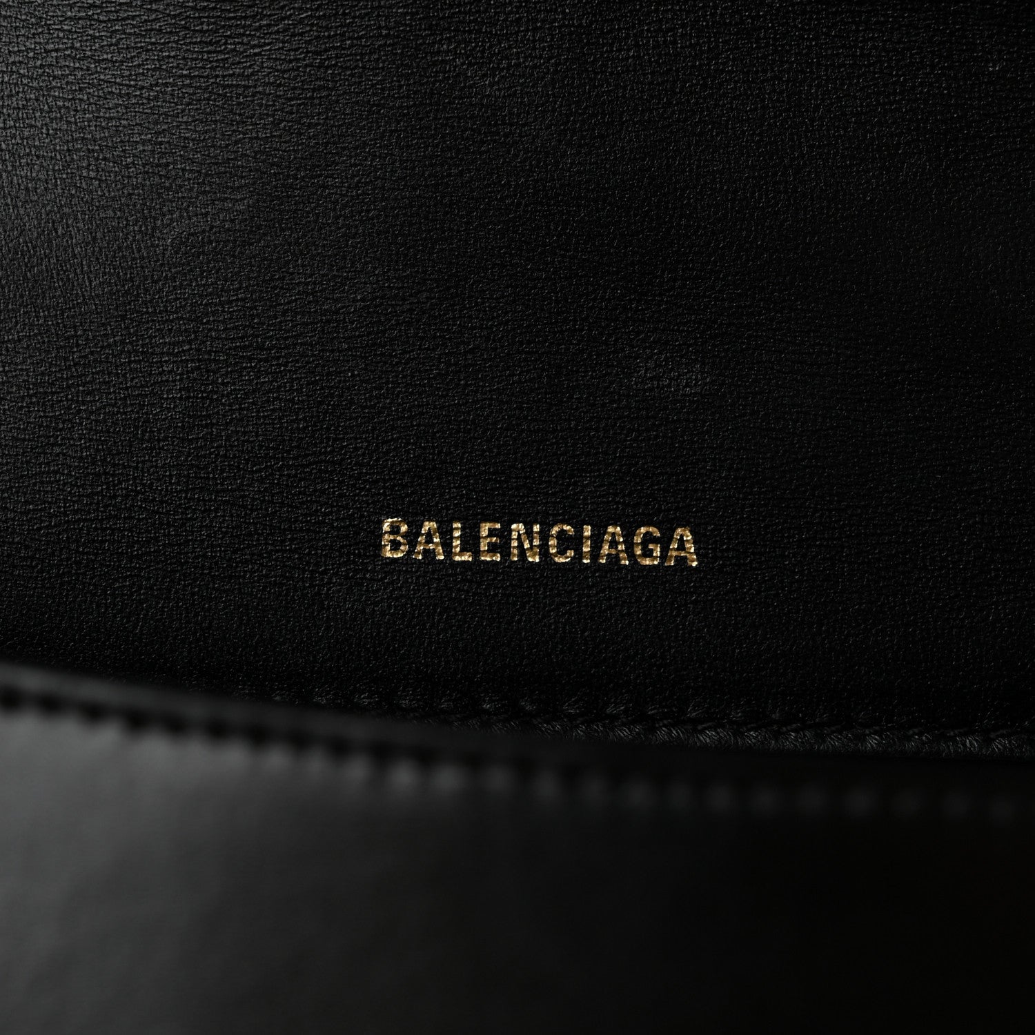 Balenciaga Shiny Box Calfskin Small Hourglass Top Handle Bag Black 5 of 8
