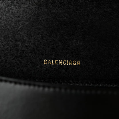Balenciaga Shiny Box Calfskin Small Hourglass Top Handle Bag Black 5 of 8