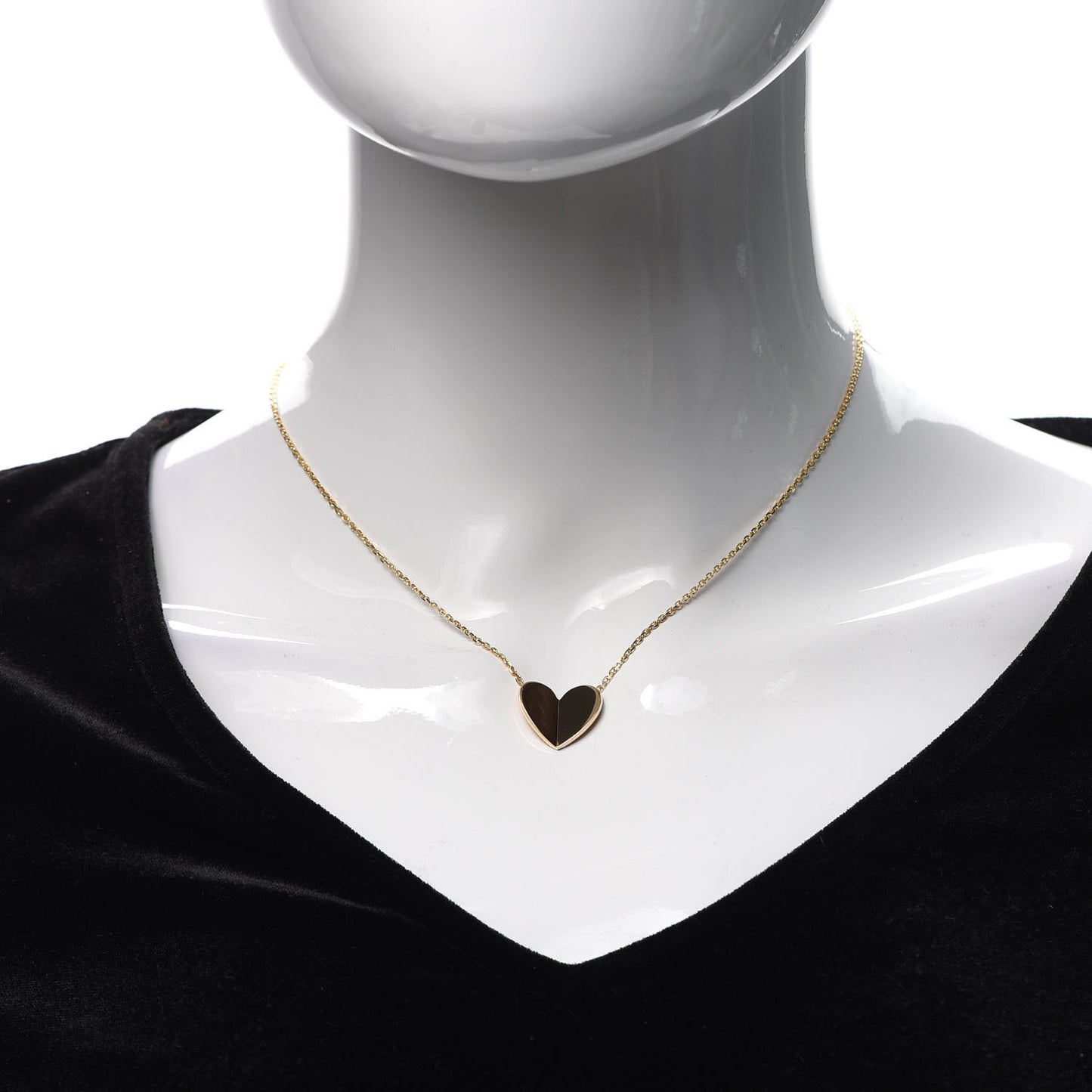 18K Yellow Gold Frivole Heart Pendant Necklace