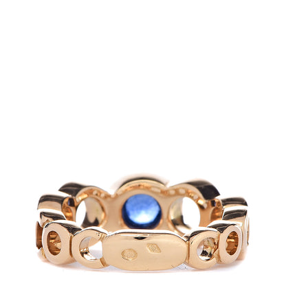 Chanel 18K Yellow Gold Blue Sapphire Coco Band Ring 50 5.25 3 of 5