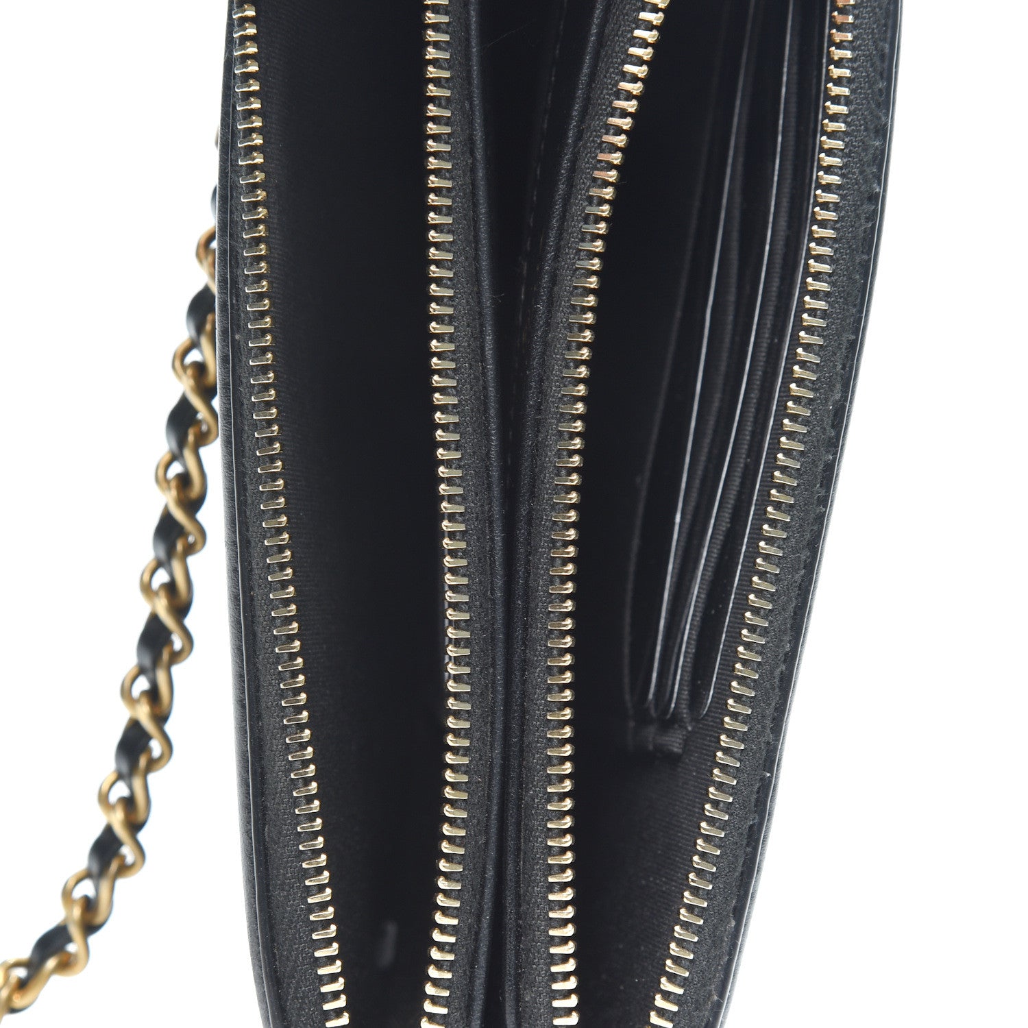 Chanel Caviar Quilted CC Filigree Clutch With Chain Black 10 of 15