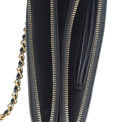 Chanel Caviar Quilted CC Filigree Clutch With Chain Black 10 of 15
