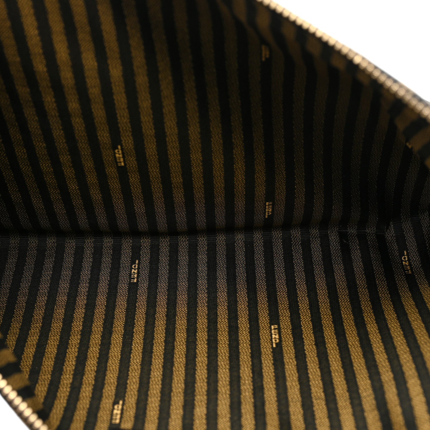 Fendi X SARAH COLEMAN Fabric Jacquard Vitello King FF Vertigo Pochette Tobacco Moro Black 4 of 7