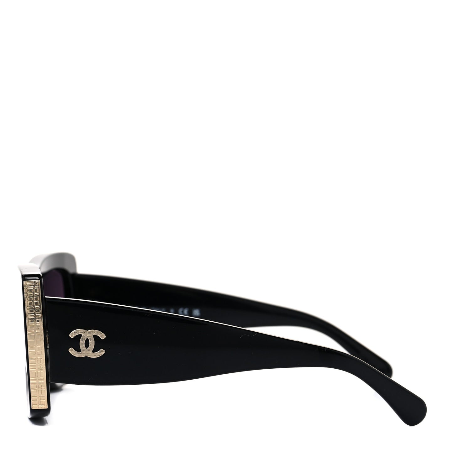 Acetate Rectangle Sunglasses 5435 Black