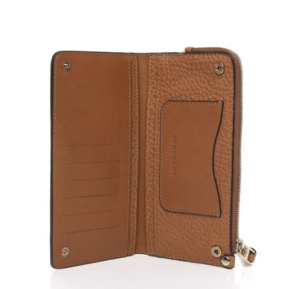 Burberry Calfskin Check Embossed Lexi Wallet Tan 5 of 8