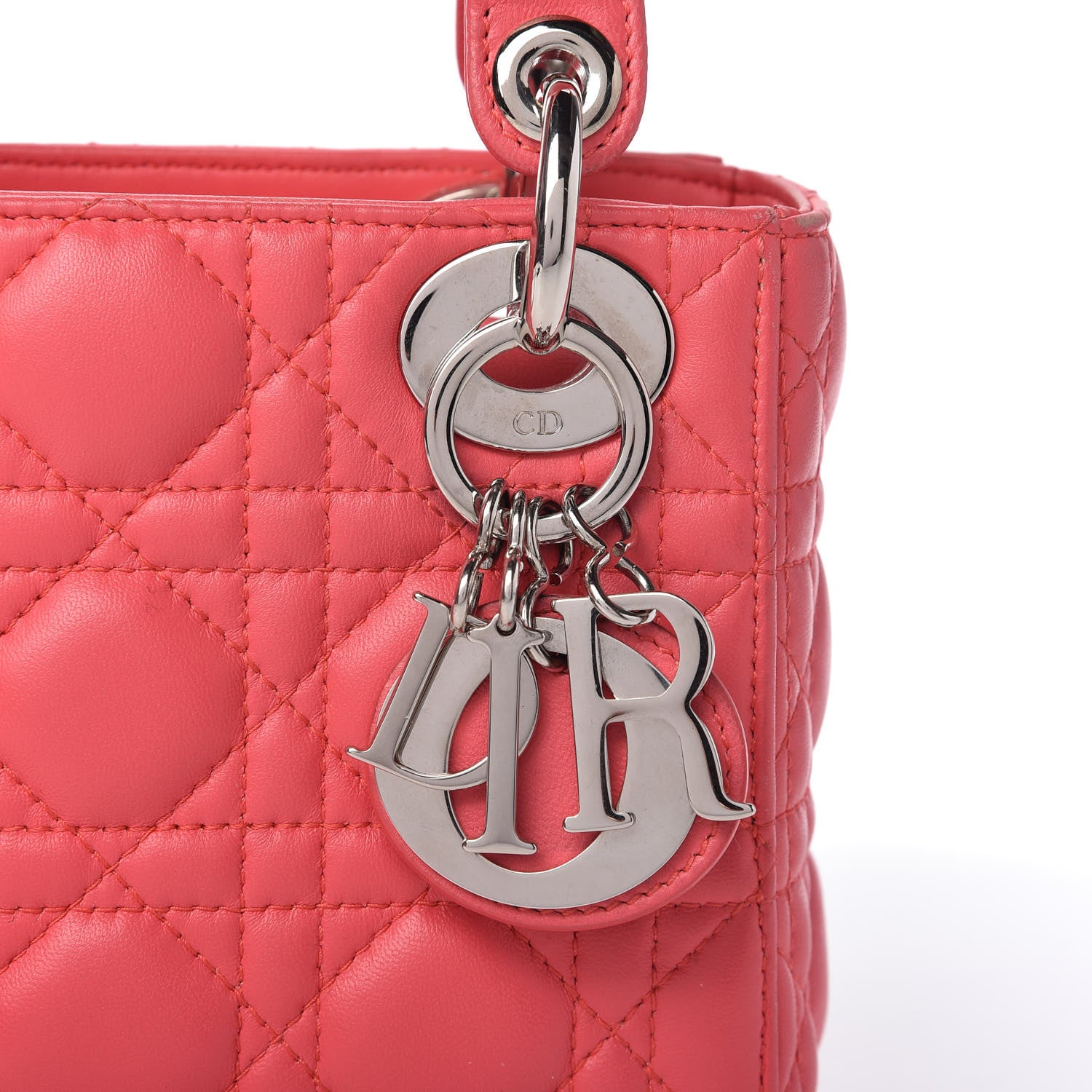 Christian Dior Lambskin Cannage Mini Lady Dior Pink 10 of 15