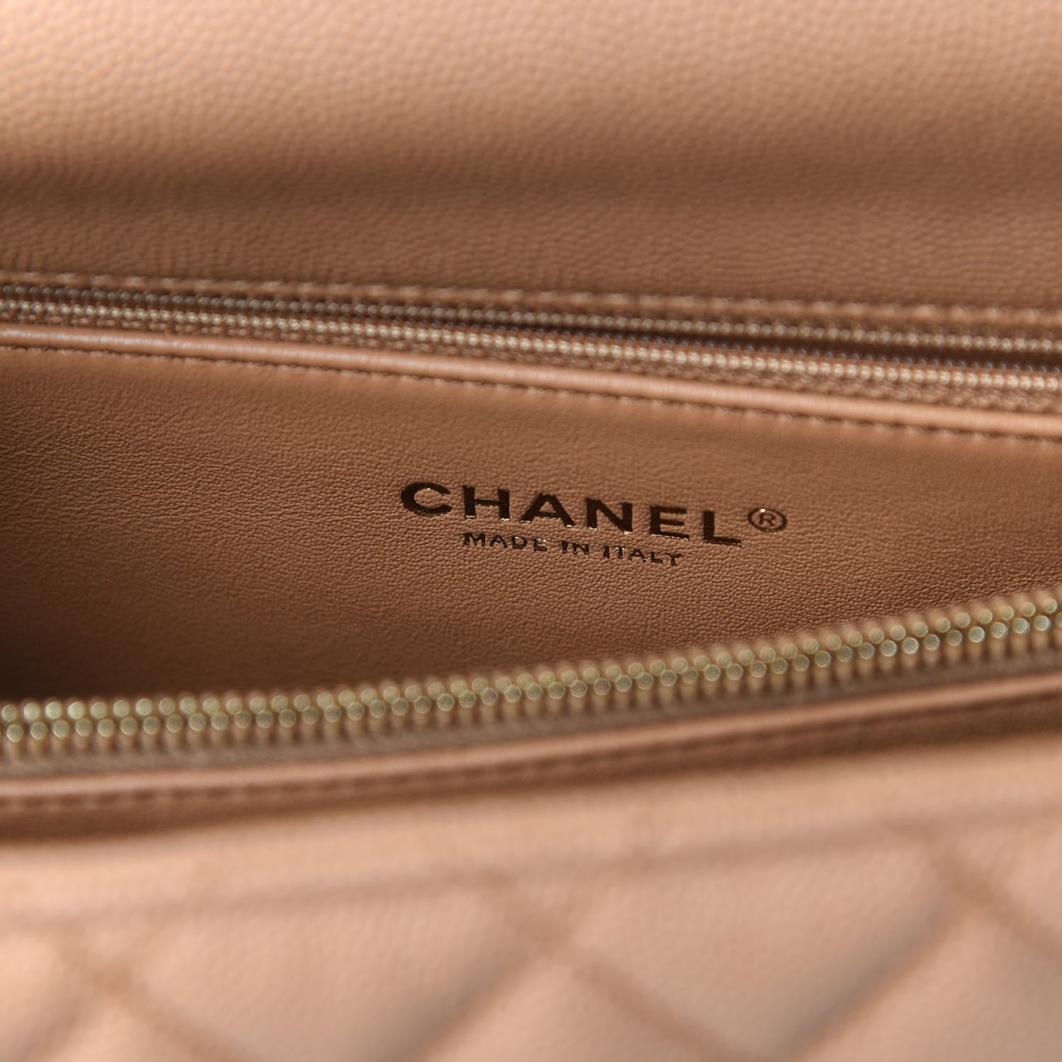 Chanel Caviar Lizard Quilted Large Coco Handle Flap Beige 8 of 10