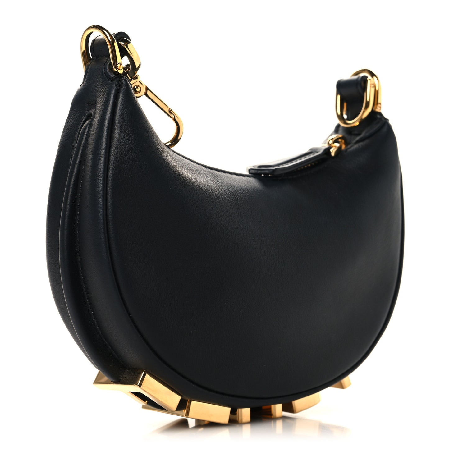 Vitello Grace Matte Nano Fendigraphy Hobo Charm Black