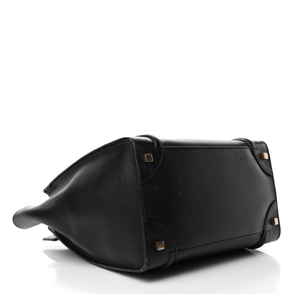 Celine Smooth Calfskin Mini Luggage Black 3 of 4
