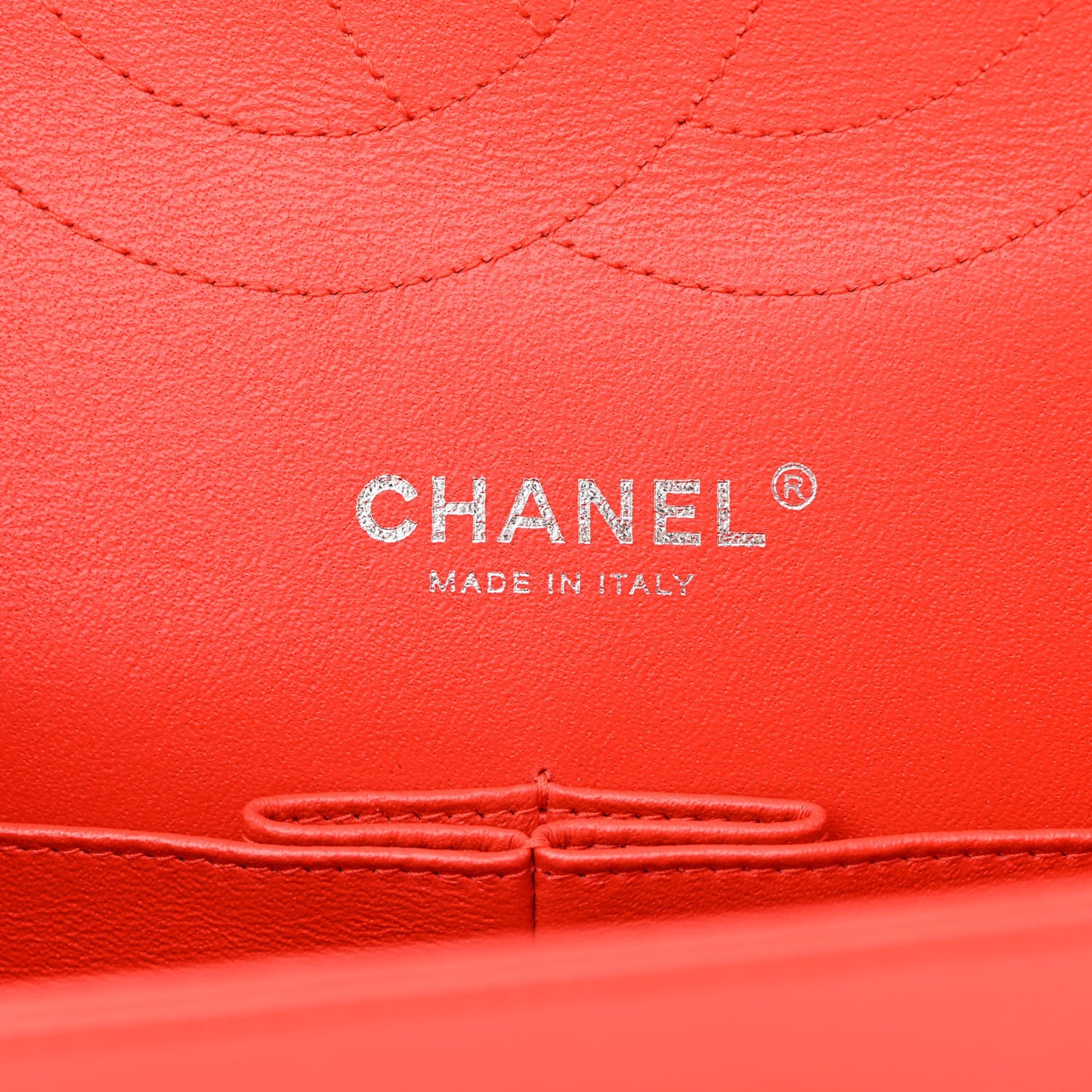 Patent Calfskin Quilted Jumbo Double Flap Red