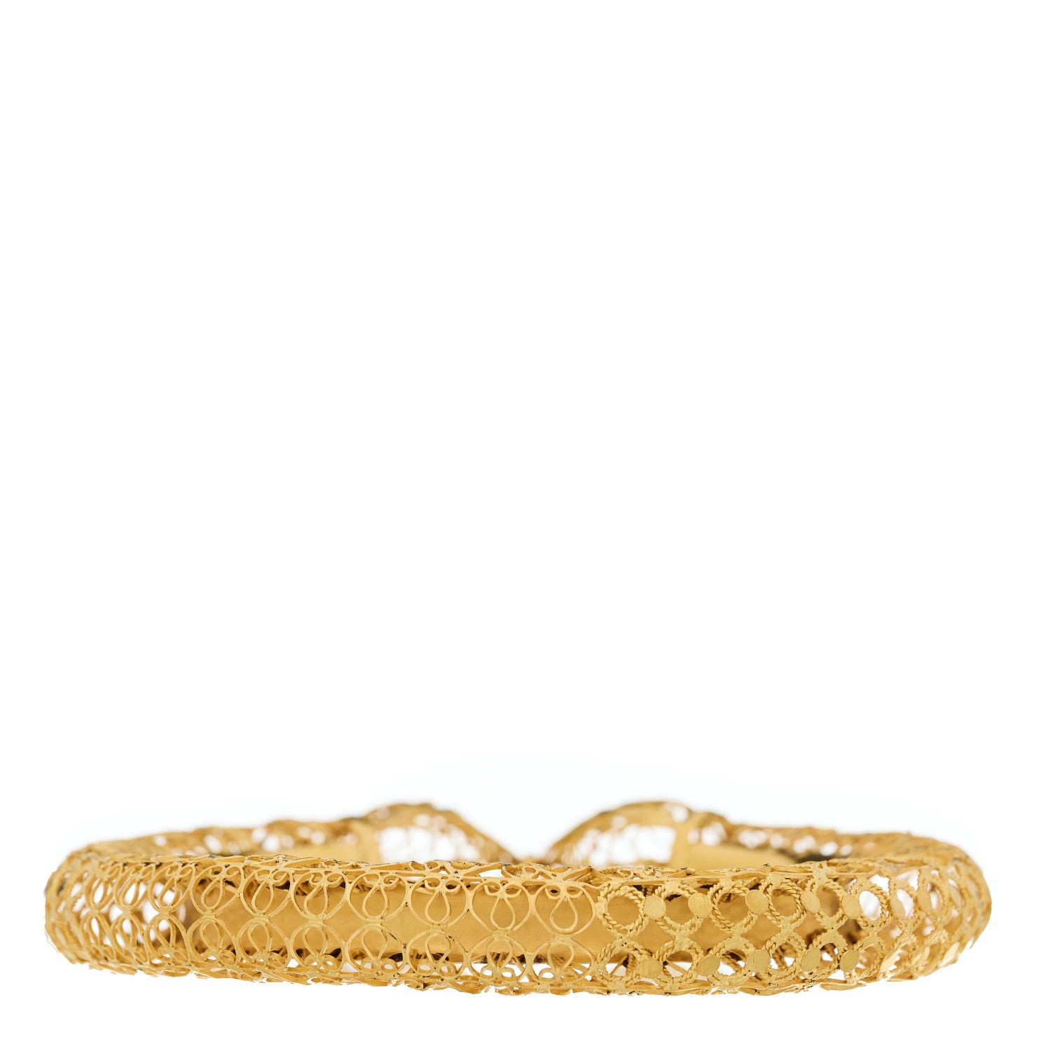 Parker & West by FASHIONPHILE 22K Yellow Gold Filigree Bangle Bracelet 2 of 5