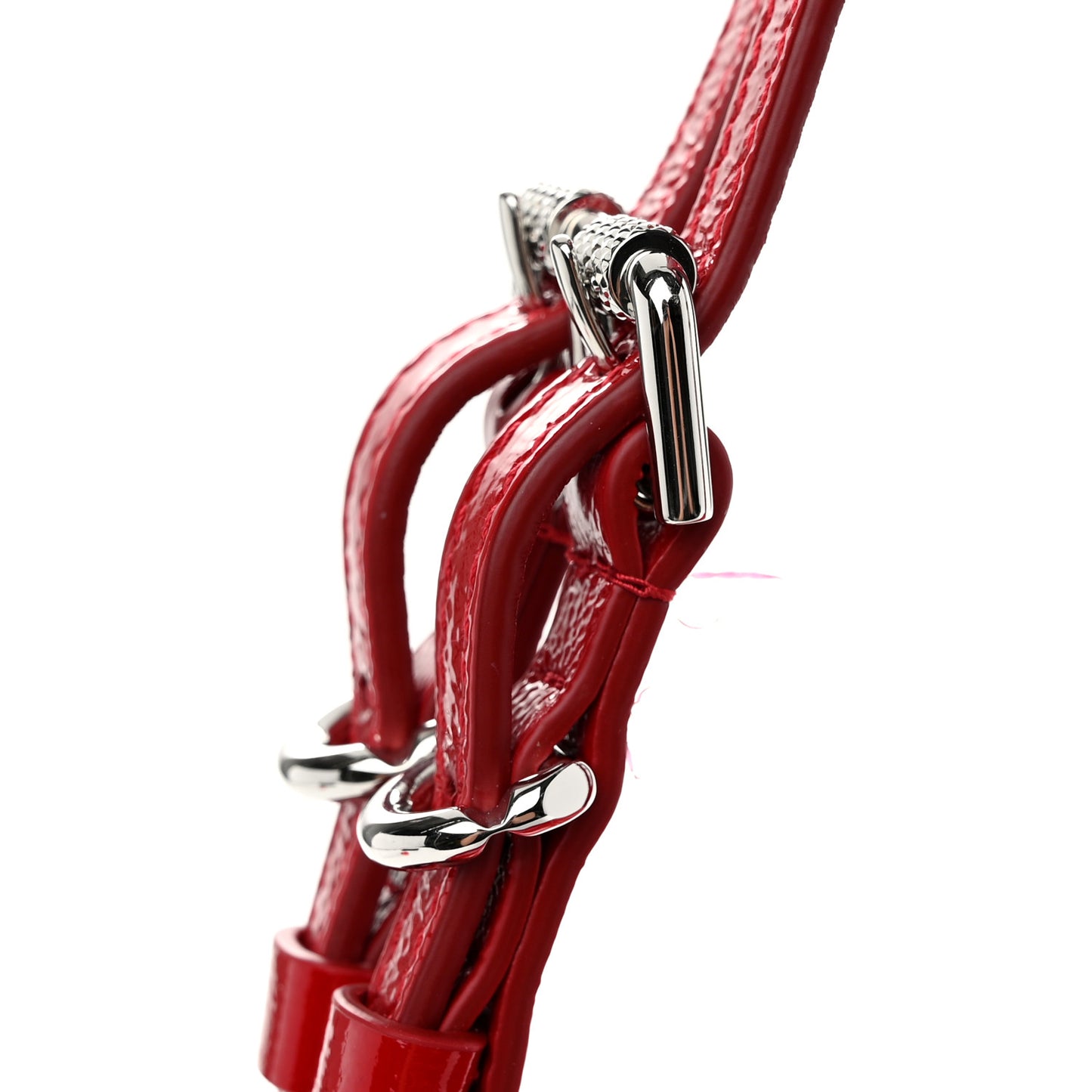 Patent Calfskin Small P'tit Voyou Shoulder Bag Red